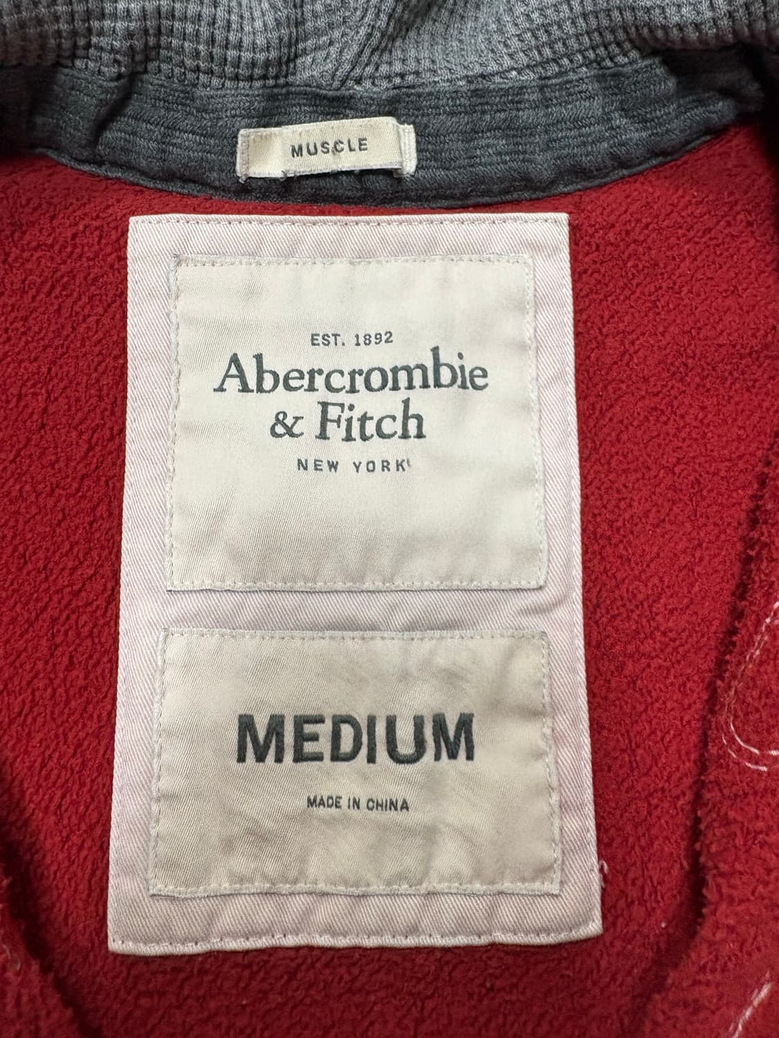 아베크롬비 후드집업 양홍원 레드 m 상품이미지2