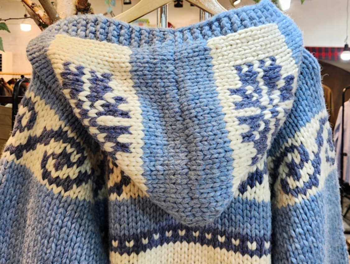 캐나다 핸드메이드 양모 인디언 코위찬 후드 스웨터 cowichan 상품이미지7