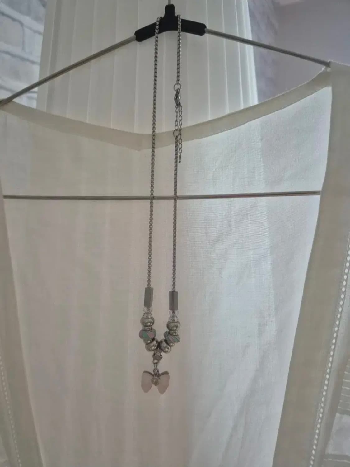 리본 동글뱅이 참 네크리스 상품이미지1