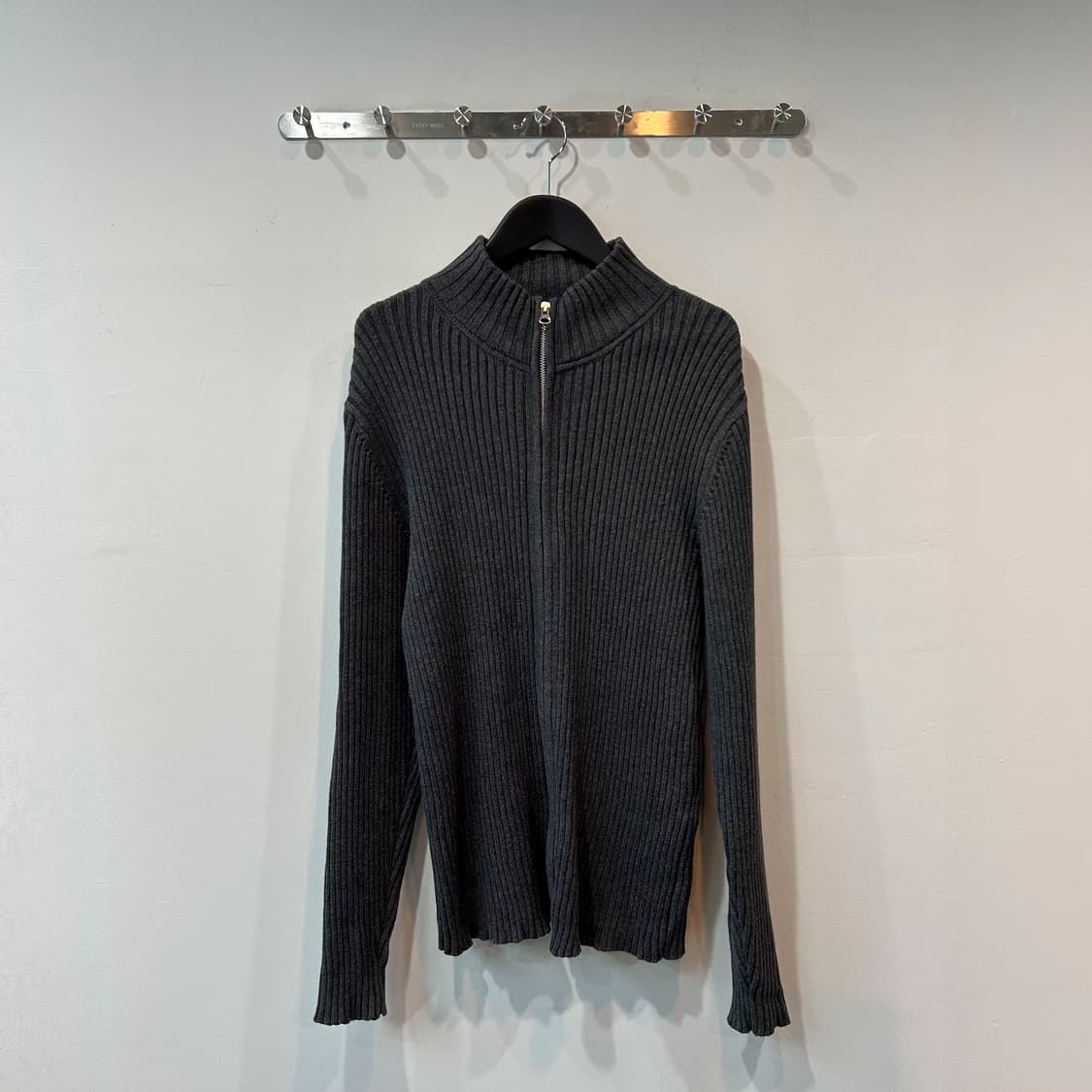 2way 하이넥 니트 집업 상품이미지3