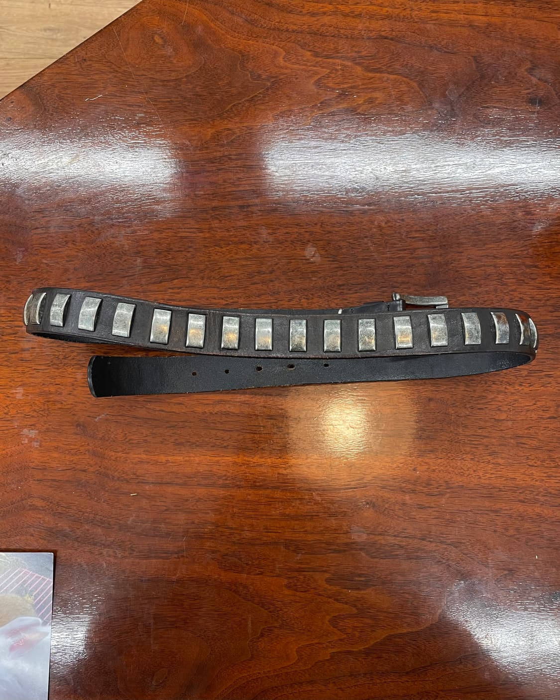 빈티지 스터드 레더 벨트 상품이미지1