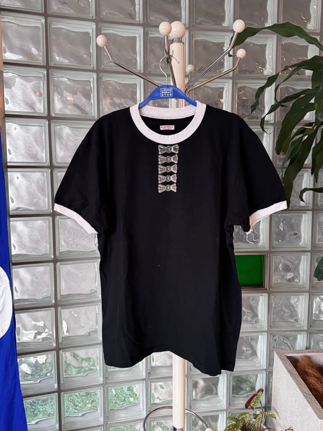 3) 리본 콘쵸 링거 티 ringer short tee 상품이미지1