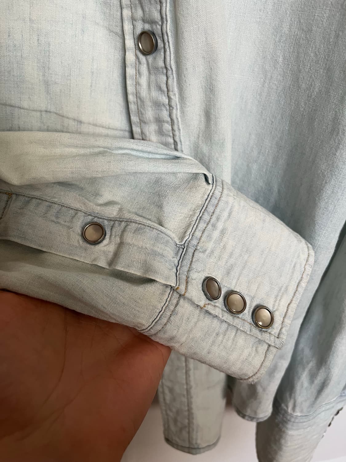 Rrl 웨스턴 콘쵸 샴브레이 셔츠 상품이미지4