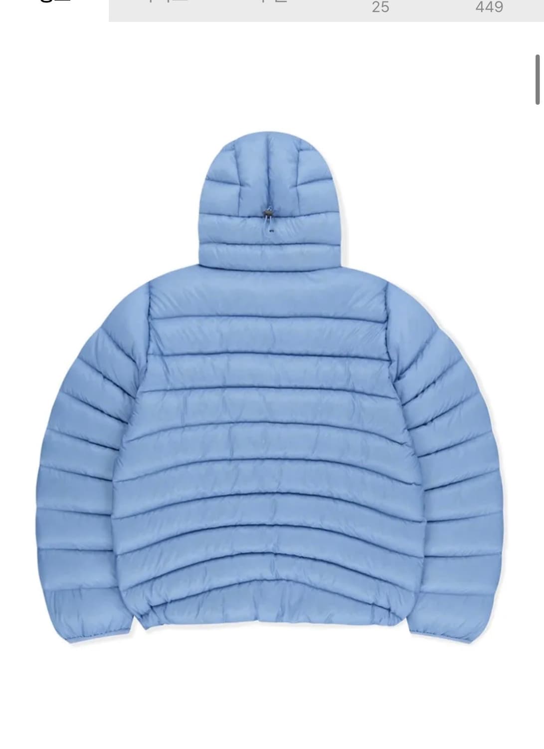 썬러브 경량패딩 라이트블루컬러 S 1번착용 상품이미지4