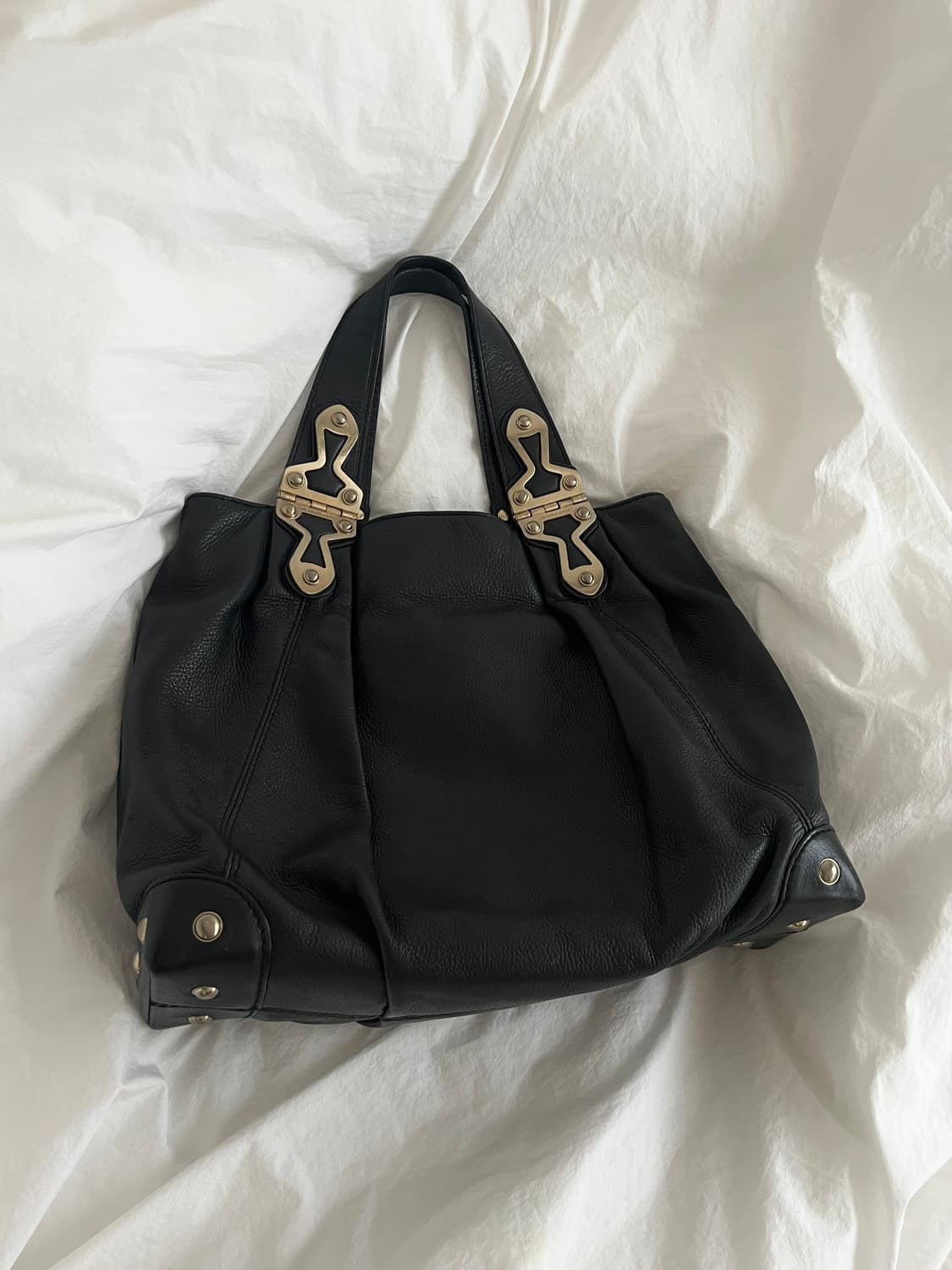 Michael Kors Black Leather Tote bag 상품이미지2