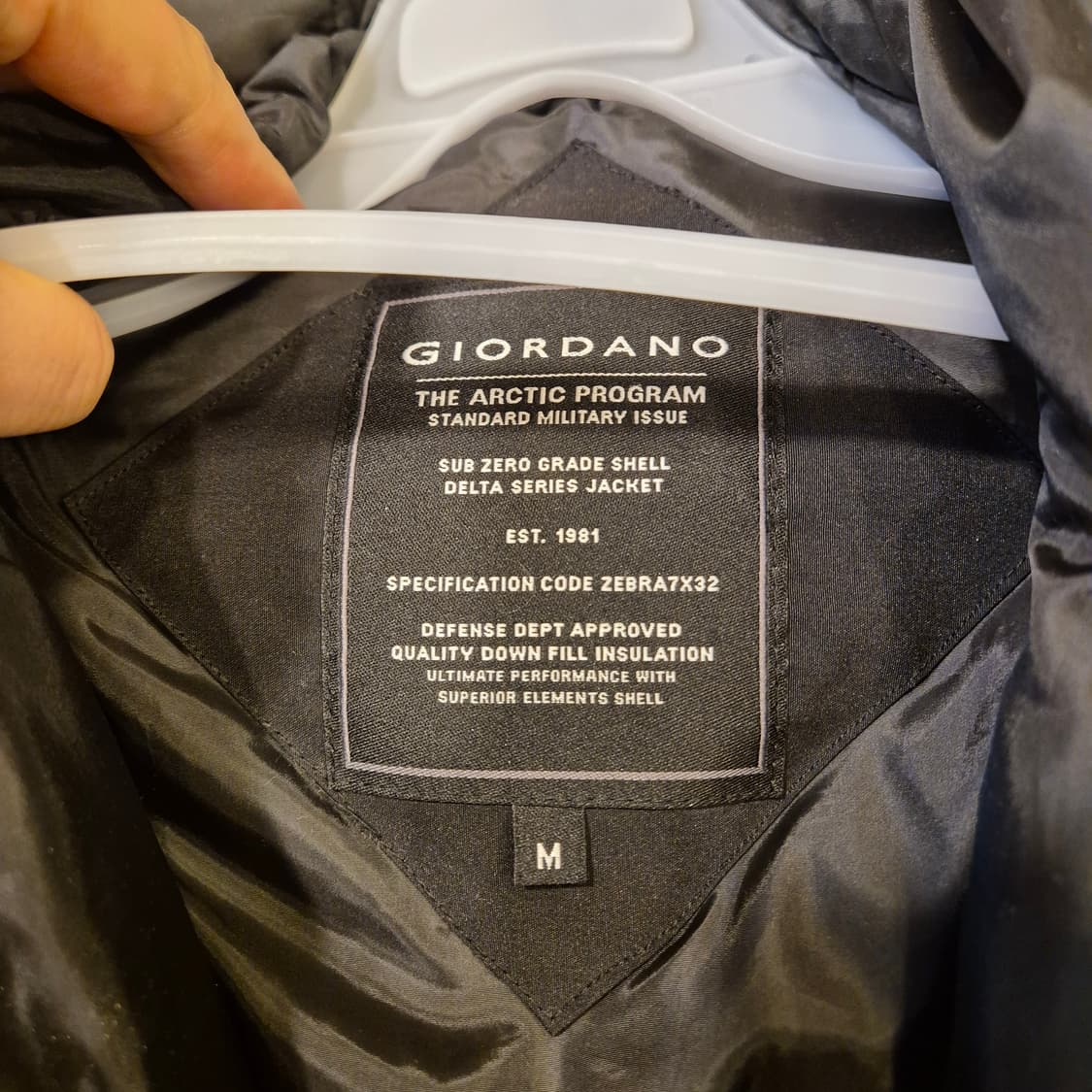 M~L(착샷잇음) 블랙 거위털 후드점퍼  상품이미지5