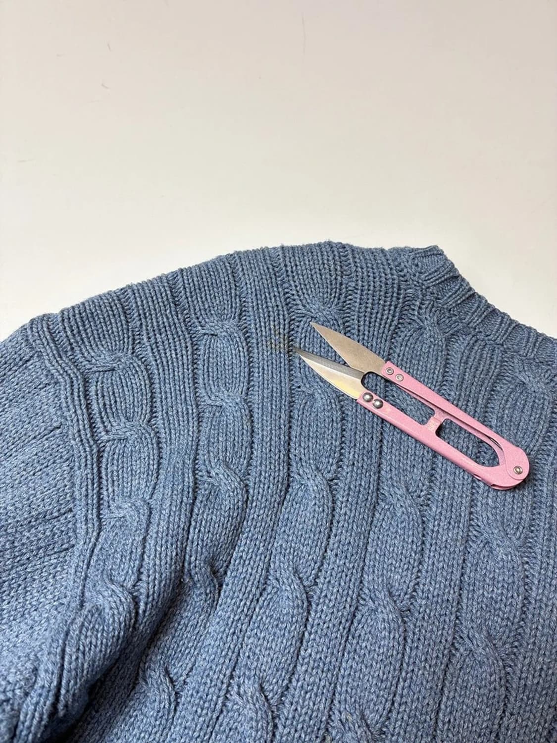 폴로 랄프로렌 90's 코튼 브이넥 꽈배기 니트 PN8631 상품이미지6