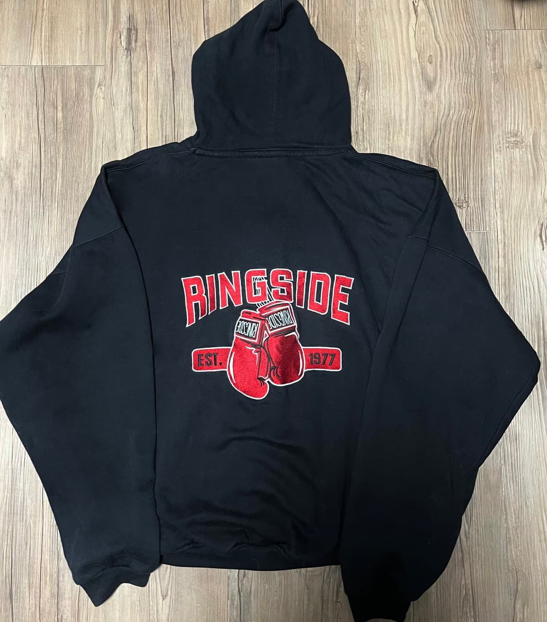 올드스쿨 럭비 블랙 후드티 상품이미지1