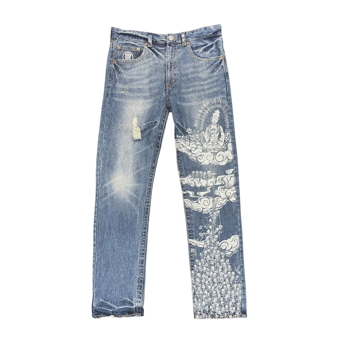 풍천상점 오리엔탈 그래픽 데님팬츠 상품이미지2