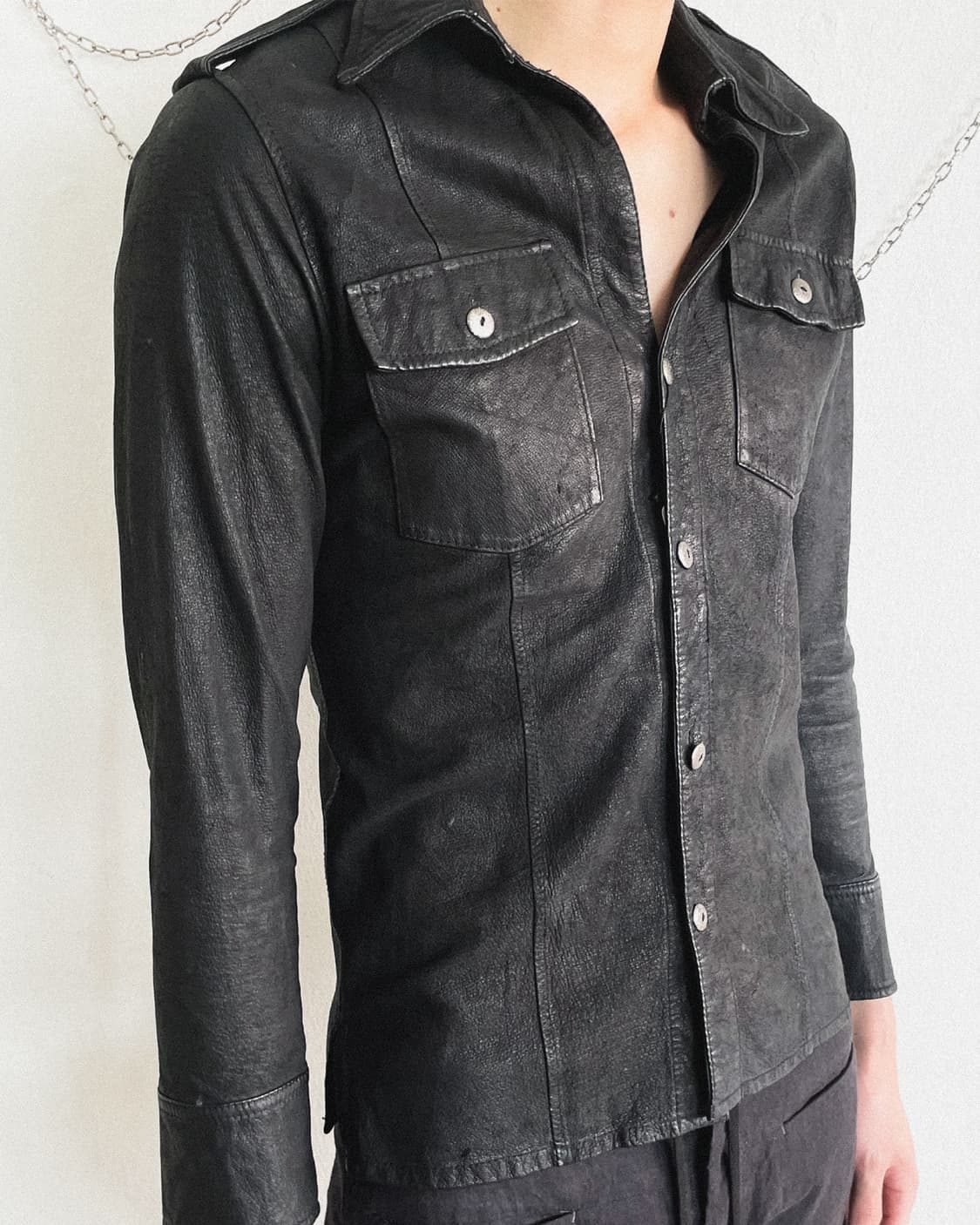 JPN 아티저널 레더 셔츠 상품이미지1