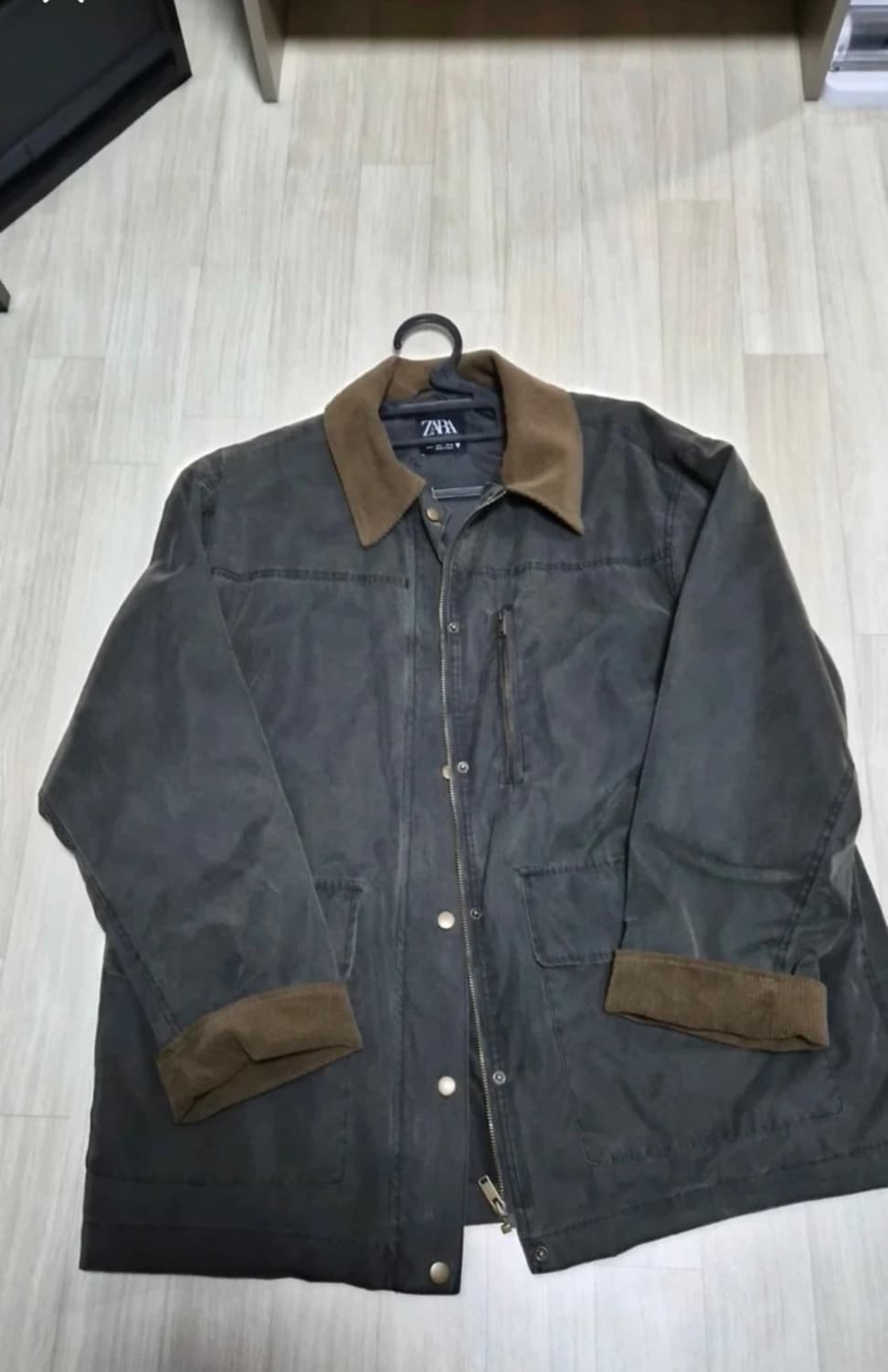ZARA 자라 남성 헌터 왁스 자켓 L 상품이미지1