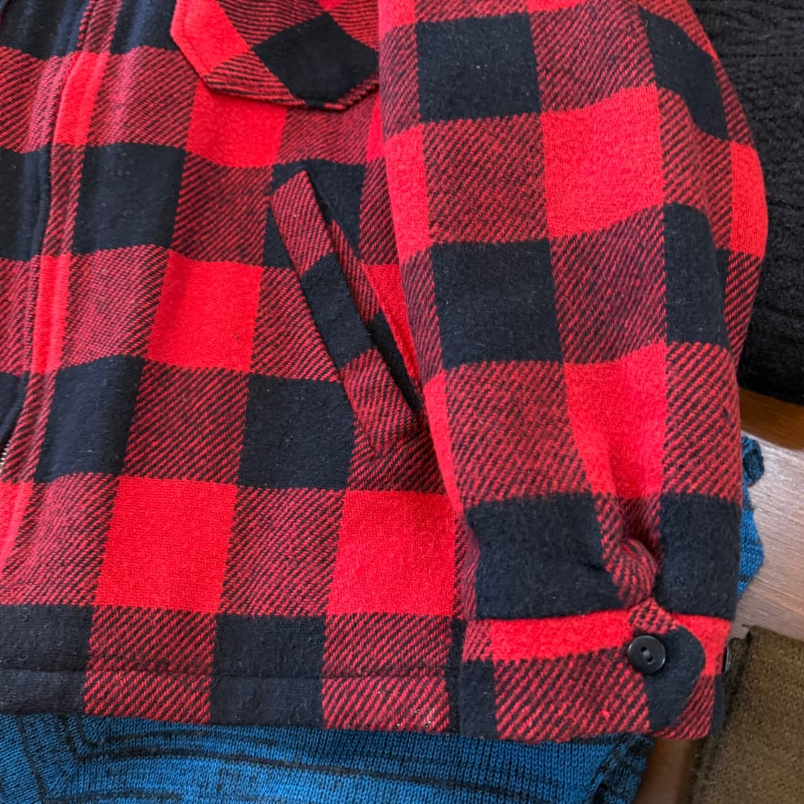 칼 크래프트 미국 빈티지 버팔로 체크 집업 USA 자켓 상품이미지4