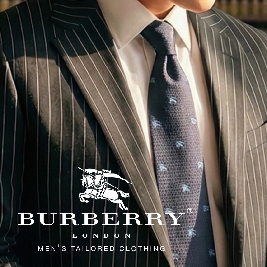 버버리 실크 네이비 기마사 패턴 넥타이 9.5cm A+등급 E890
 상품이미지1