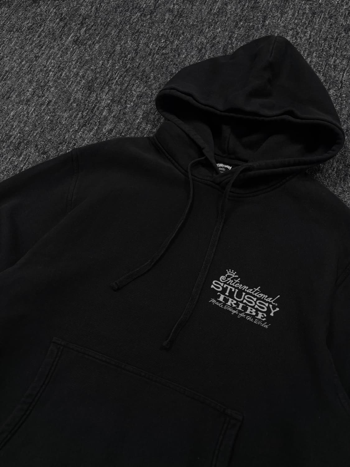 스투시 이스트 피그먼트 다이드 블랙 후드티 상품이미지5