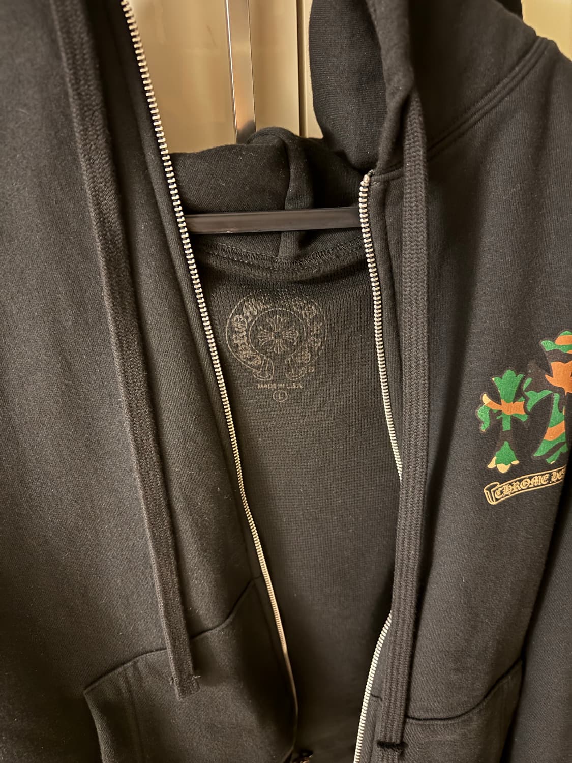 크롬하츠 헤비웨이트 카모 후드집업 블랙 라지L 상품이미지2