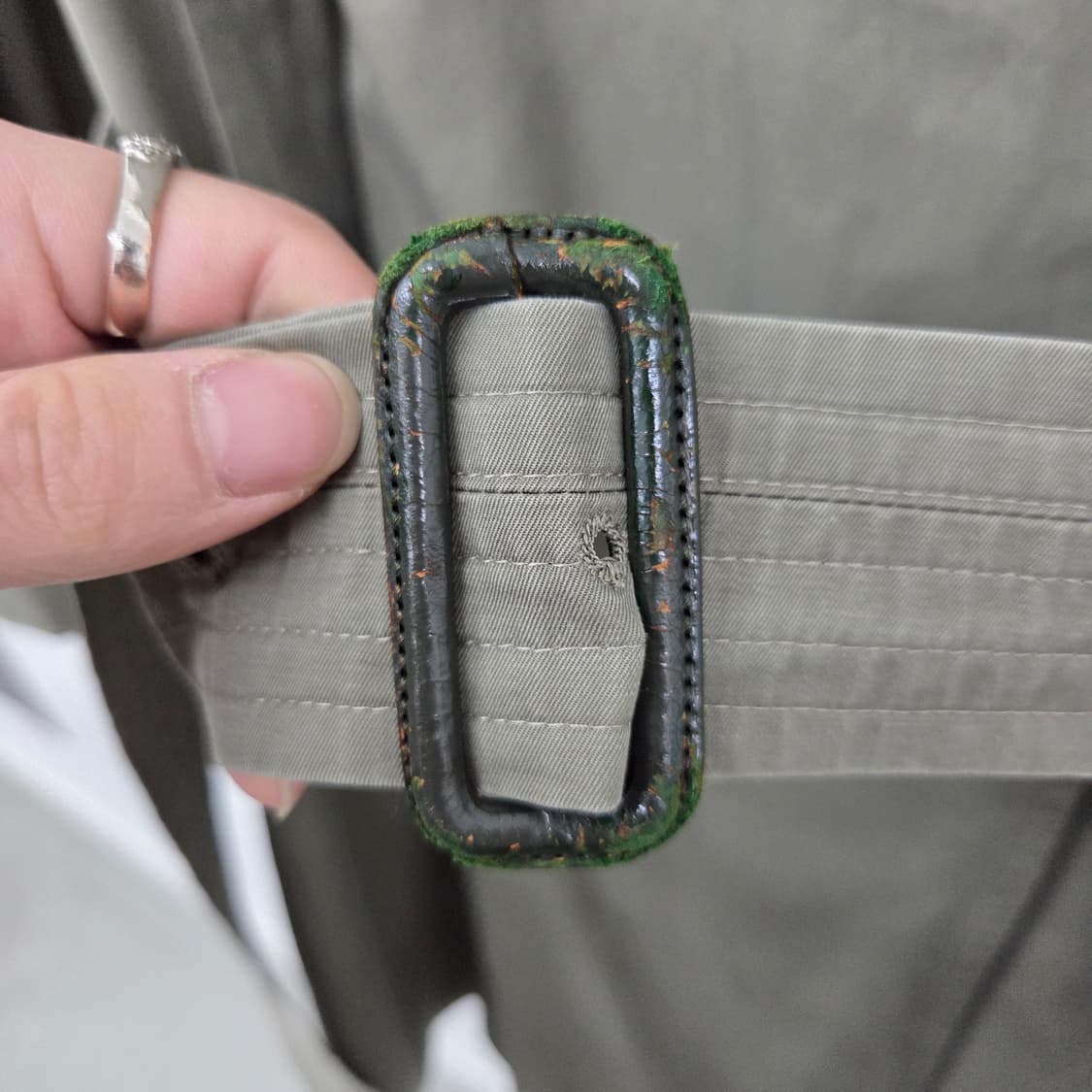 닥스 롱 트렌치 코트 카키 남XL 상품이미지9