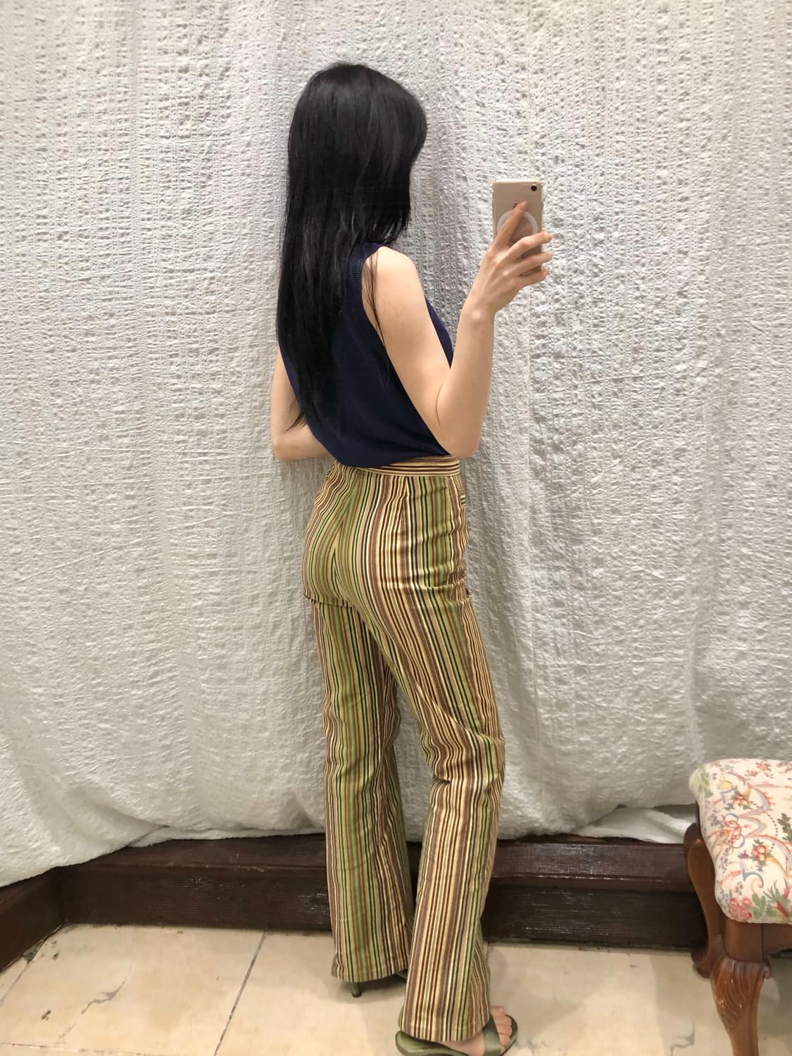 Nature stripe bootscut pants 상품이미지7