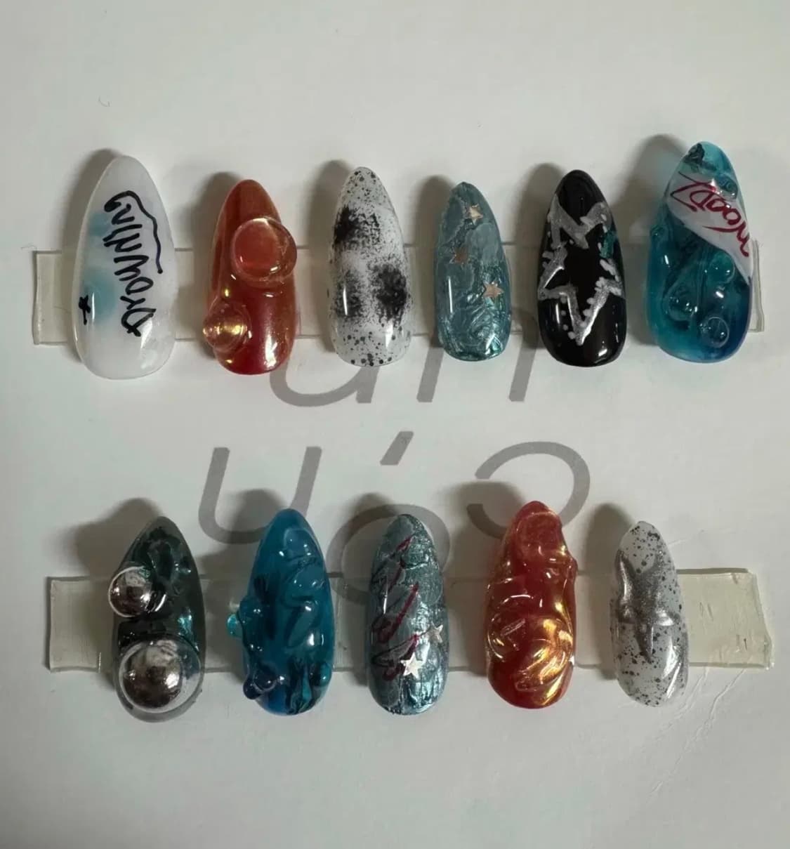 우즈 드라우닝 WOODZ Drowning 컨셉 수제네일팁 상품이미지1