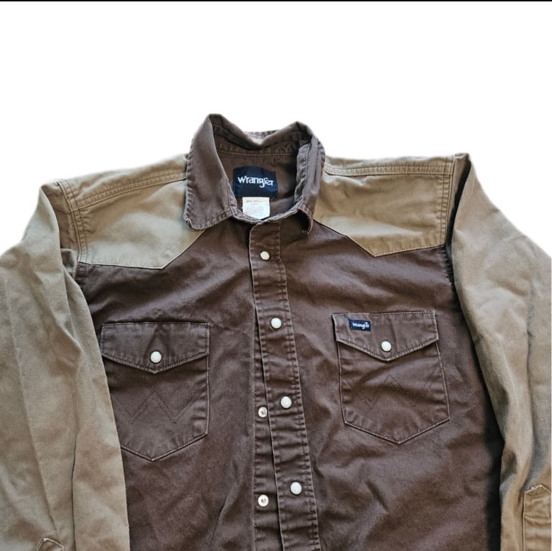 🤎 Wrangler 빈티지 투톤 웨스턴 셔츠  상품이미지3