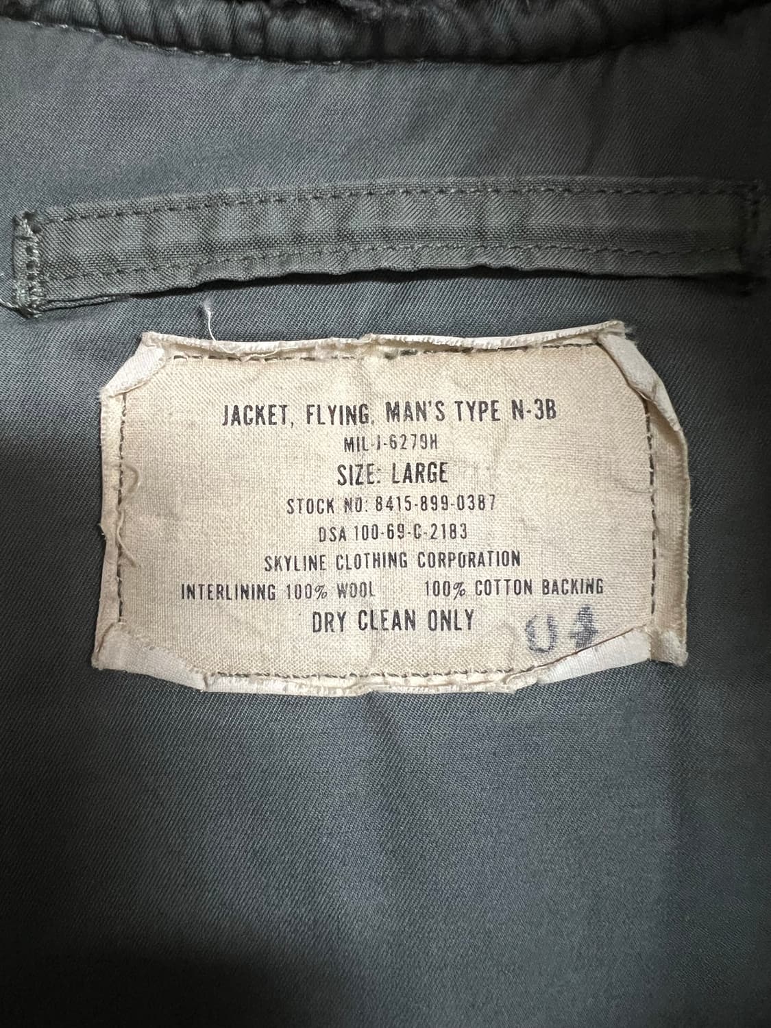 60s 오리지널 N-3B 스카이라인 클로딩 L 사이즈 상품이미지3