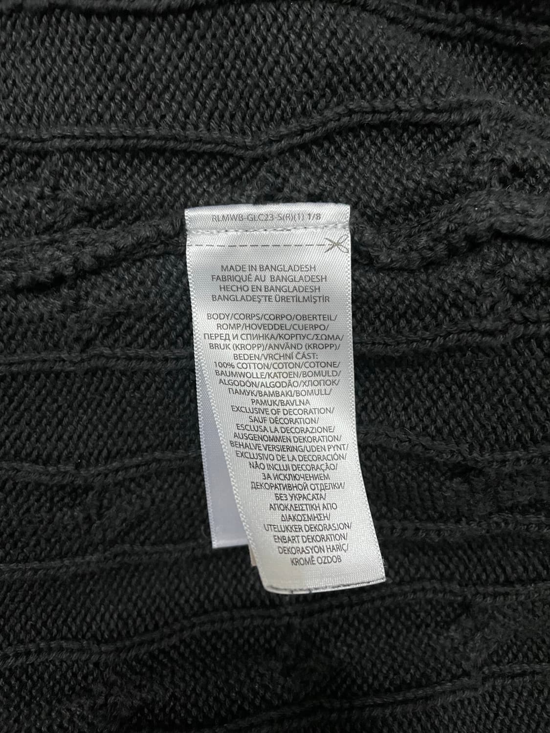 폴로 랄프로렌 케이블 니트 코튼 스웨터 블랙 상품이미지7