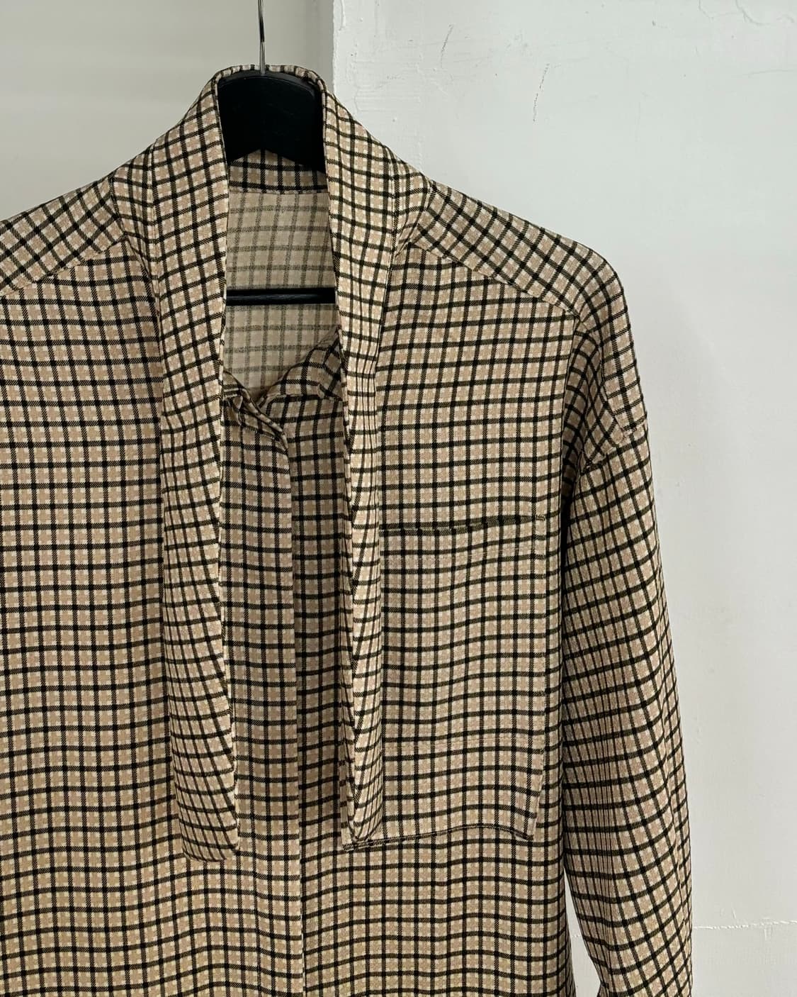 더 일마 체크 패턴 루즈핏 셔츠 상품이미지4