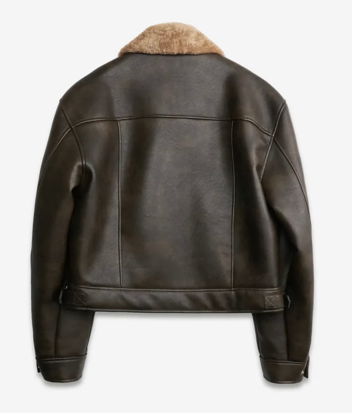 도프제이슨 콘트라스트 무톤 무스탕 자켓 카키브라운 XL 상품이미지2