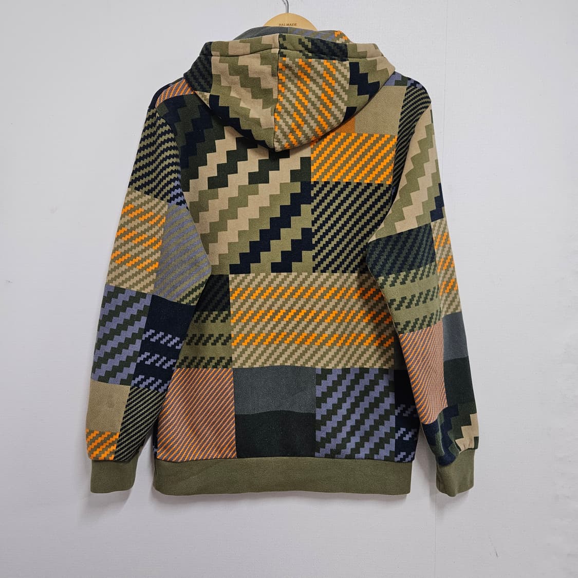 아디다스 패치워크 카키 기모 후드티 100 상품이미지4