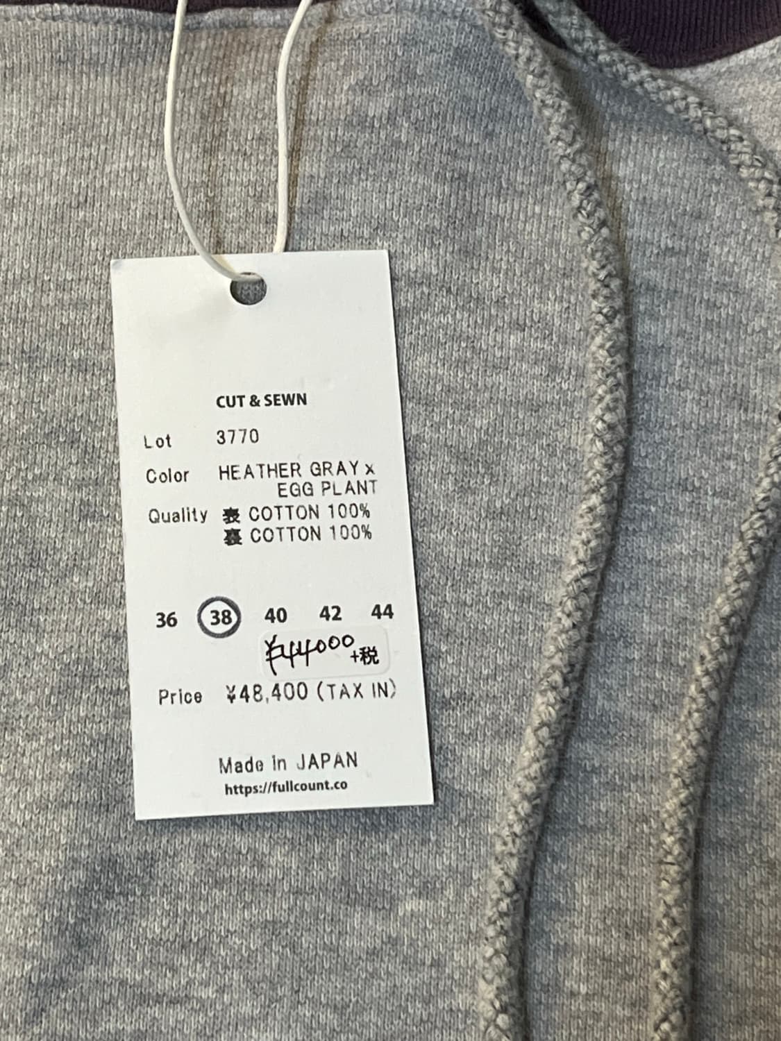 [38] 풀카운트 25aw 더블 페이스 페이딩 스웻 후드 상품이미지4