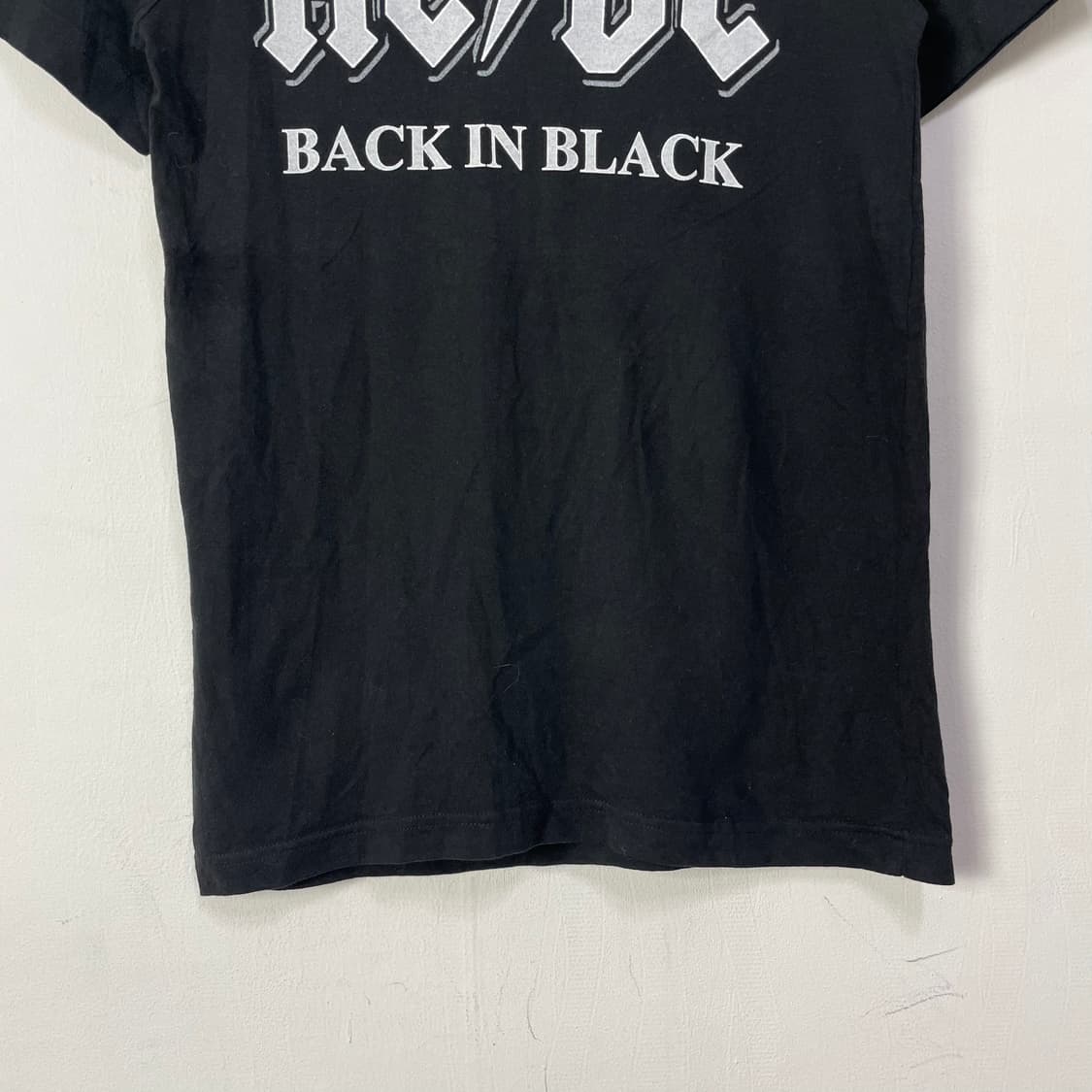 ACDC 백인블랙 로고 반팔 티셔츠 블랙 상품이미지4