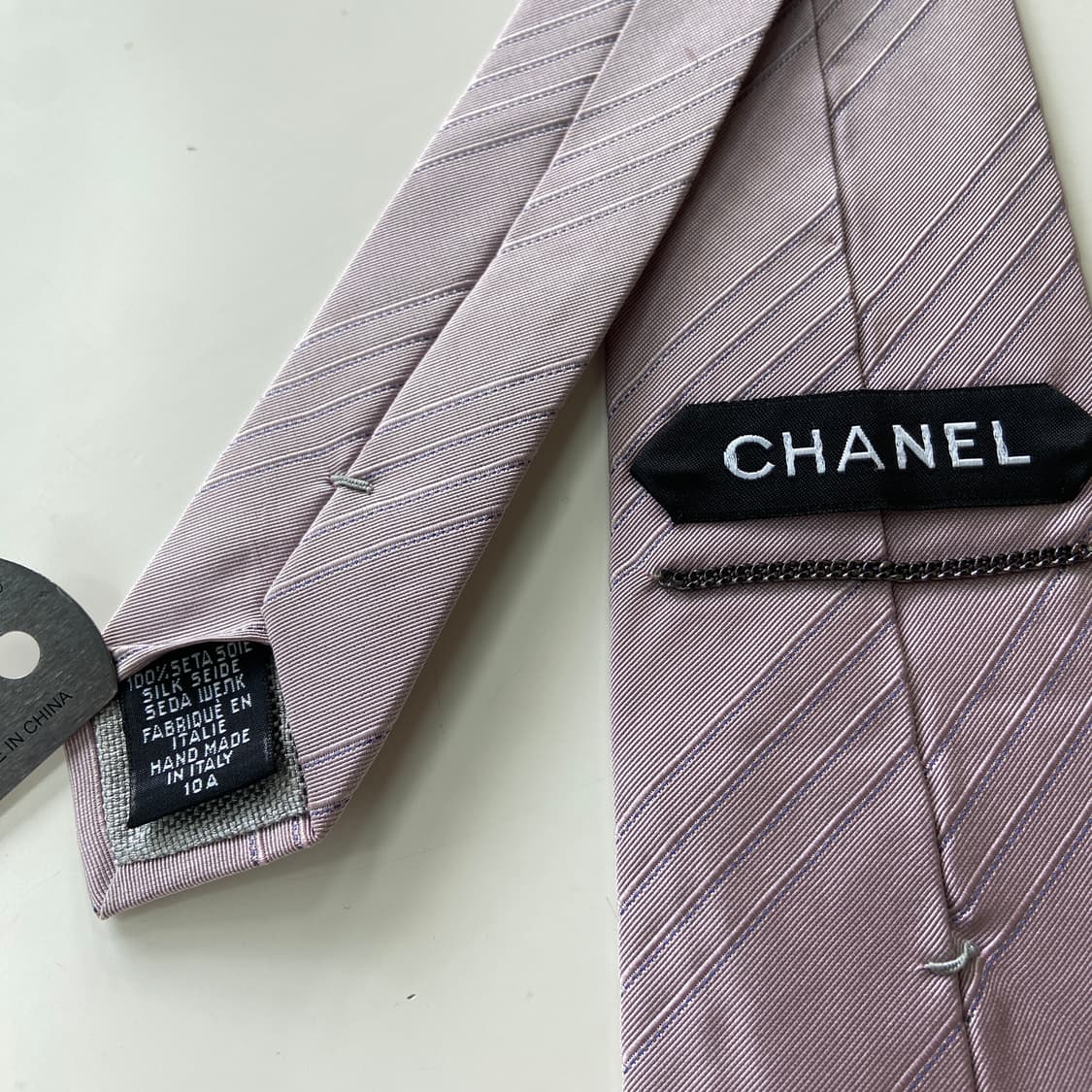 샤넬(CHANEL) 명품 정품 영문로고 넥타이 상품이미지5