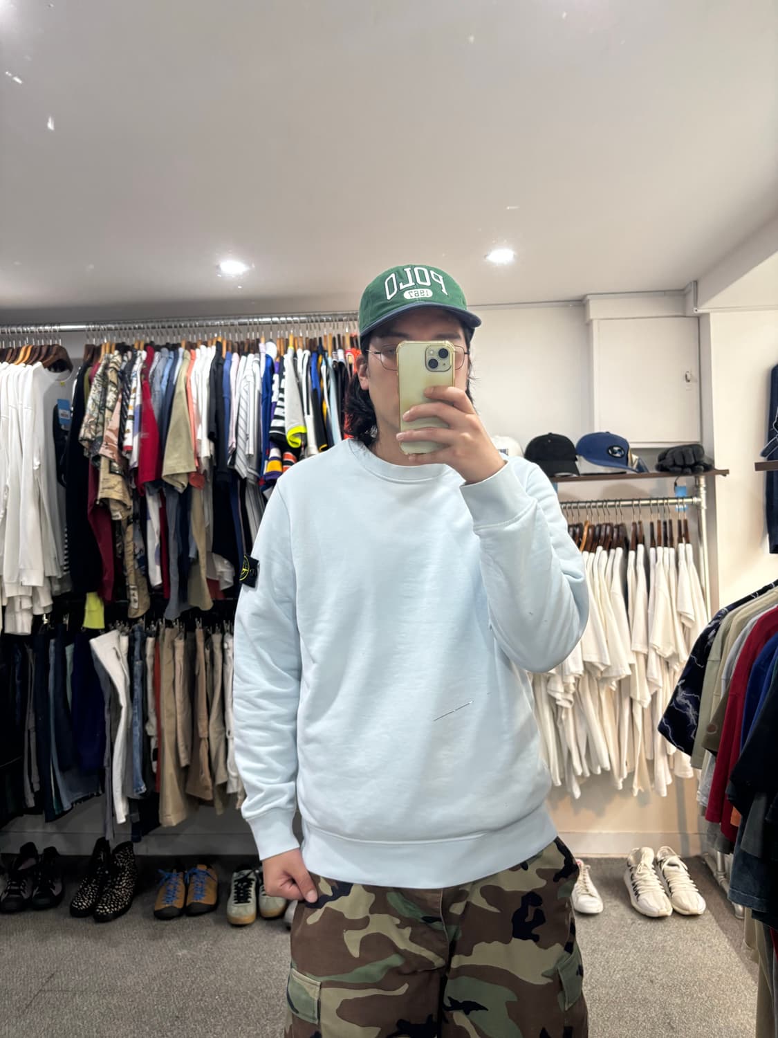 스톤아일랜드 나침반패치 맨투맨 상품이미지5
