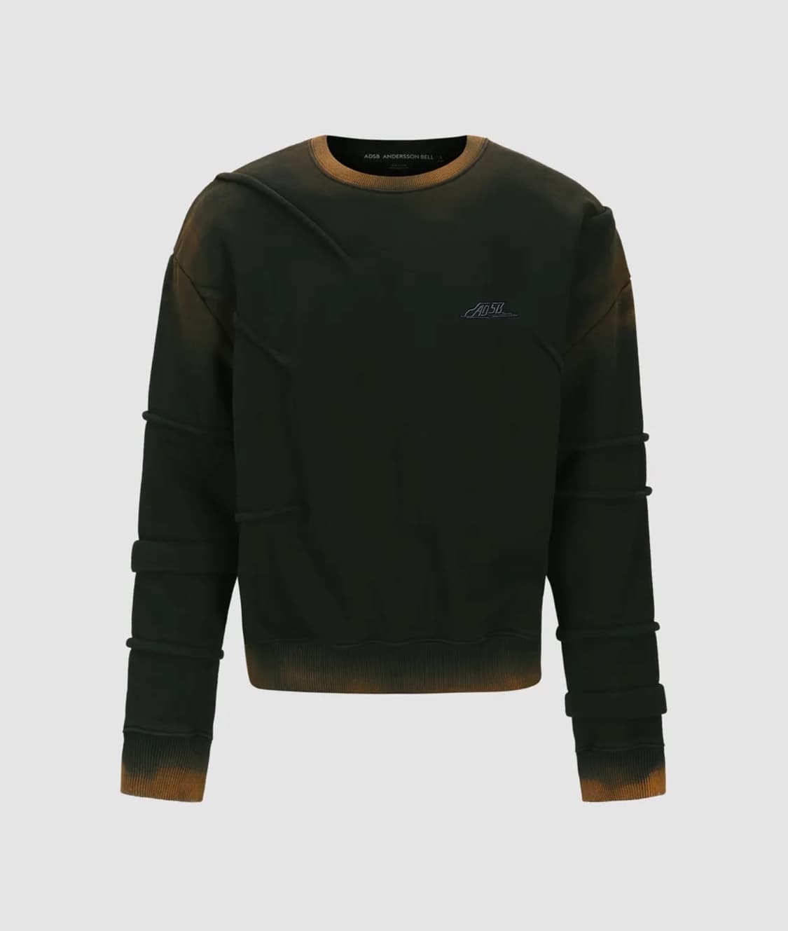 [앤더슨벨] 마드로 그라디언트 맨투맨 블랙 (2XL) 상품이미지2