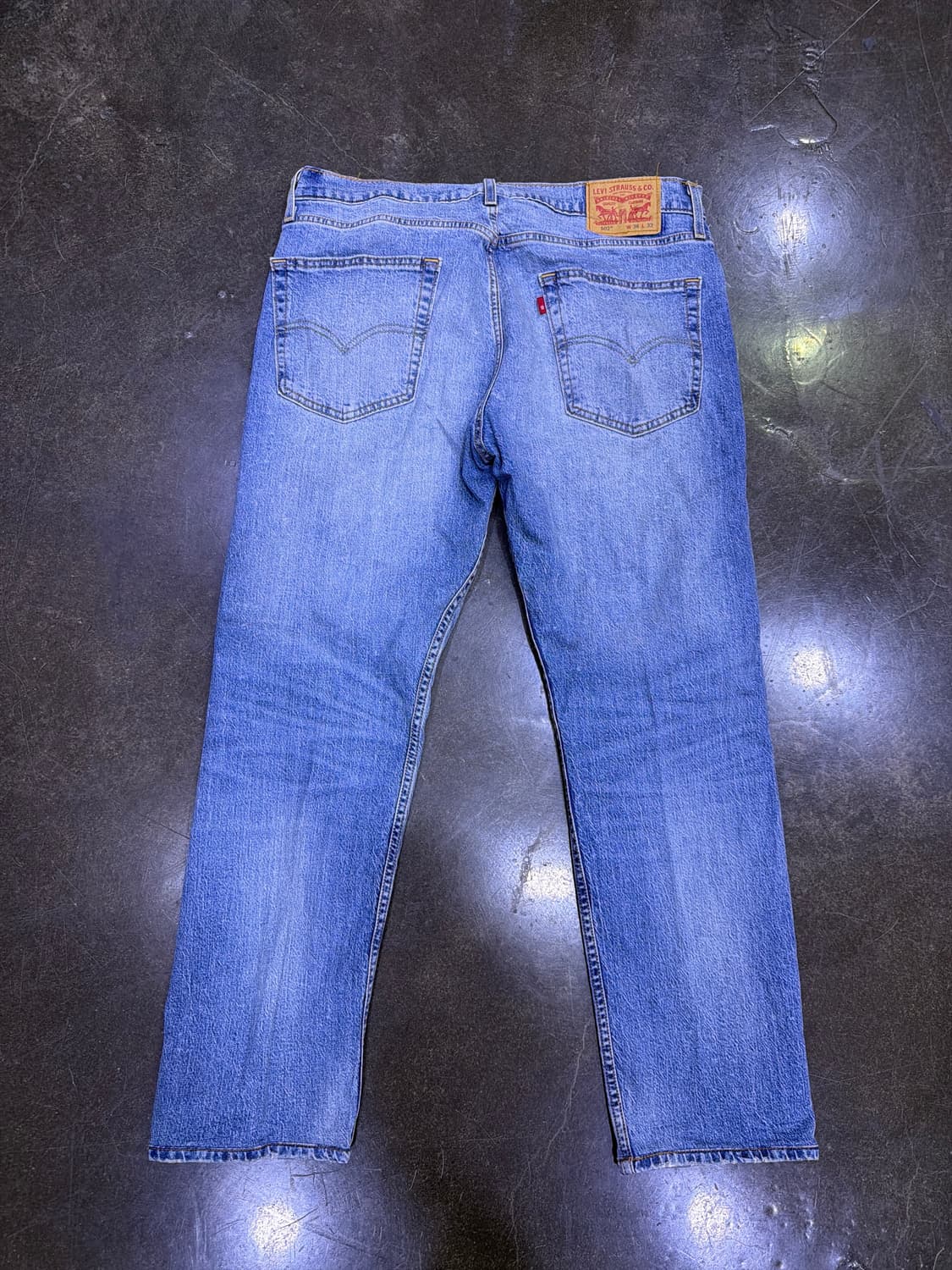 리바이스 502 테이퍼드핏 빈티지 타이 워싱 데님팬츠 36 상품이미지2