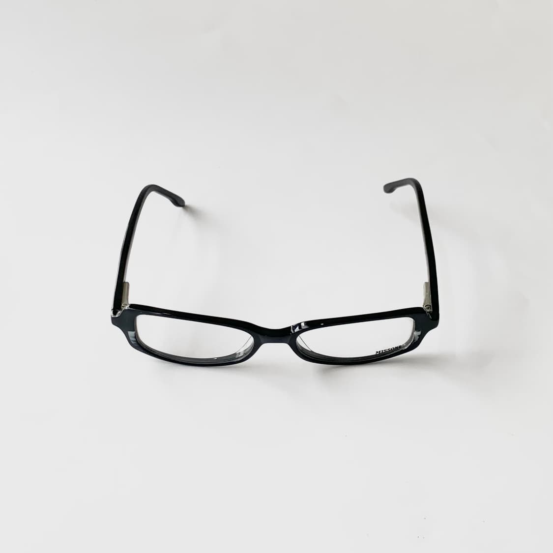 854 미쏘니 데드스탁 빈티지 슬림 사각 블랙 뿔테 남녀공용 픽키안경 상품이미지3