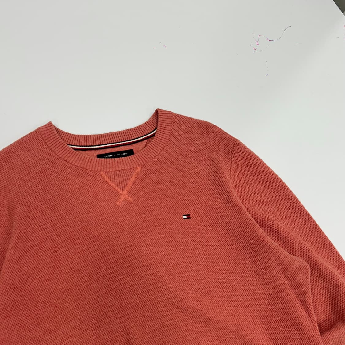 Tommy hilfiger 타미힐피거 코랄핑크 니트  상품이미지4