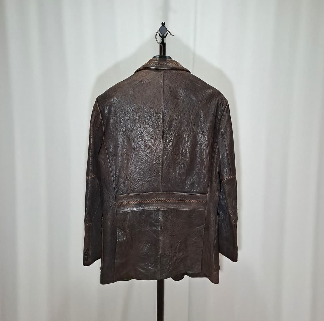 (택포) 인터메조 빈티지 크링클 양가죽 블레이저 100 B304 상품이미지5