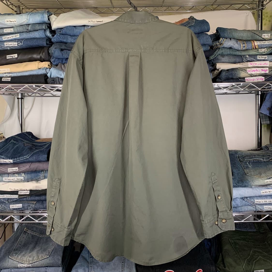 [L] 칼하트 워크셔츠 카키 상품이미지3