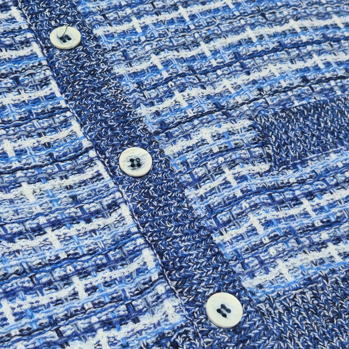 M) 에잇세컨즈 블루 트위드 가디건 상품이미지4