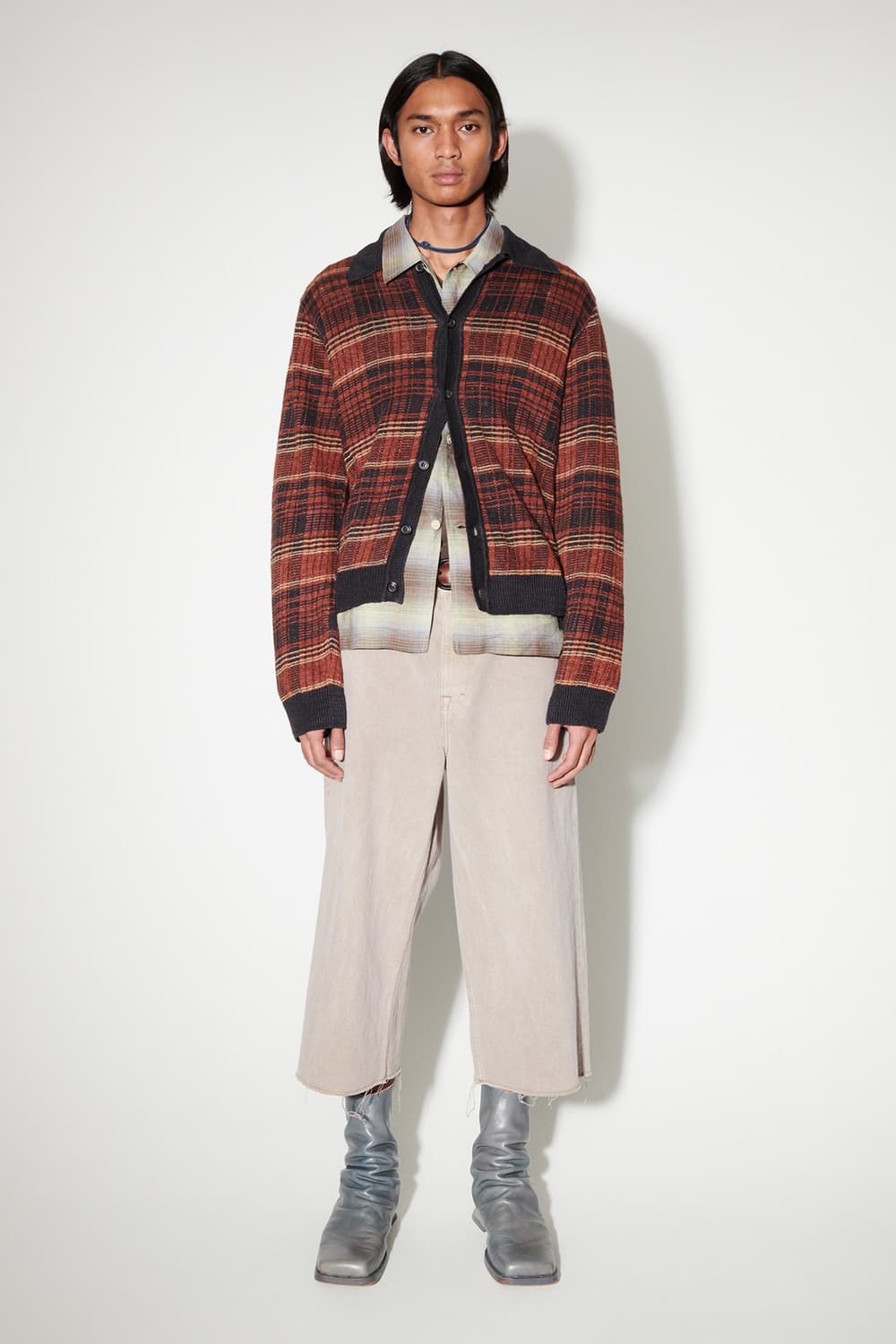Our Legacy rust geezer check cardigan  상품이미지5