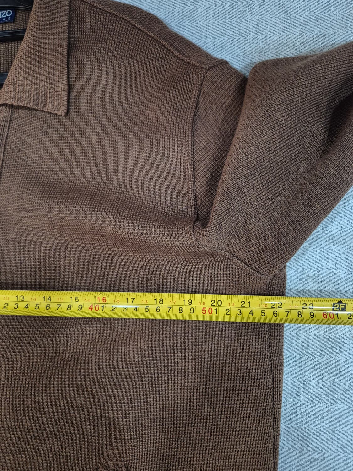 KENZO 겐조 브라운 니트 집업 자켓 남성 100사이즈 상품이미지7