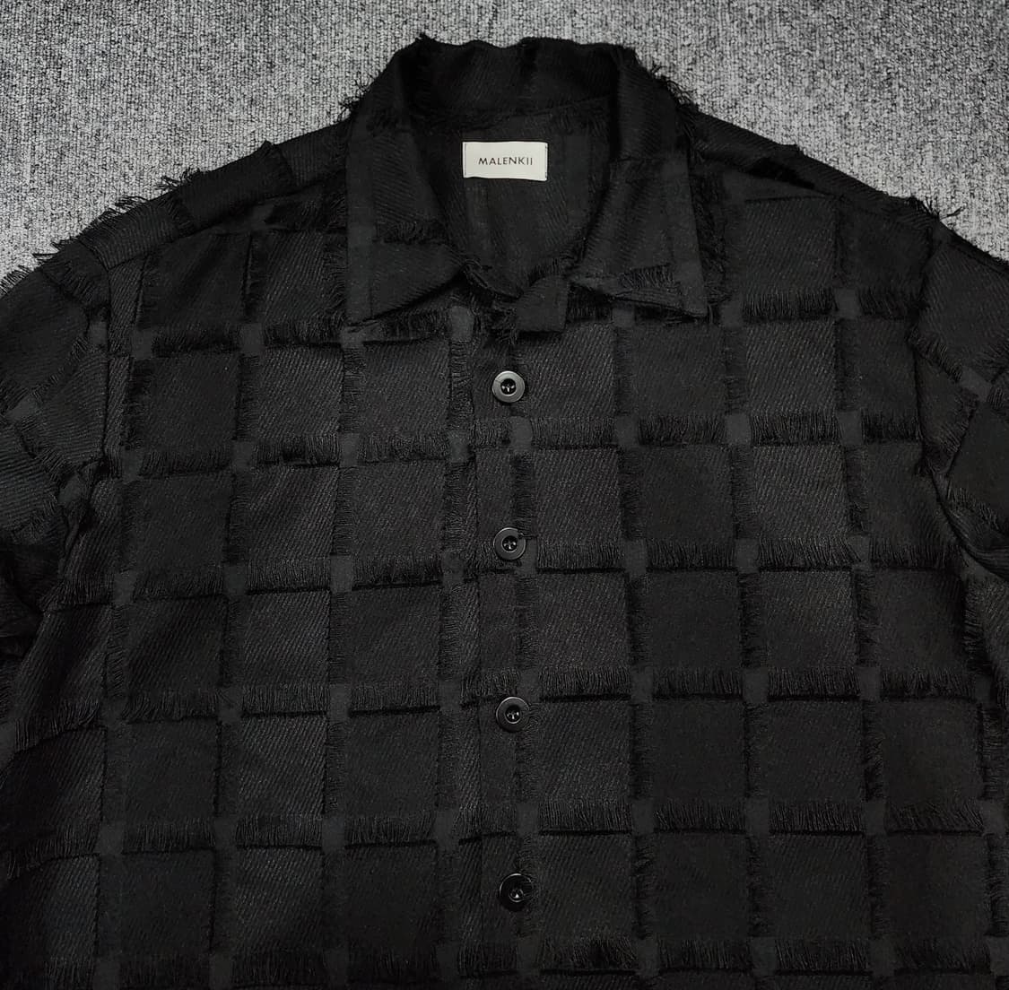 빈티지 유니크 스퀘어 프런지 셔츠 자켓 상품이미지3