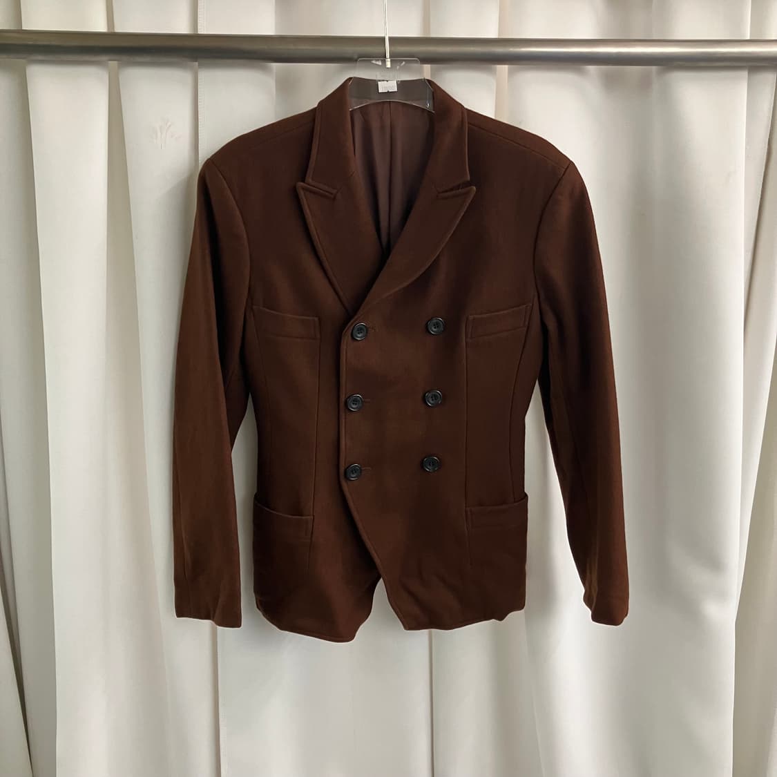 Y's 요지야마모토 브라운 더블 브레스트 블레이저 상품이미지1