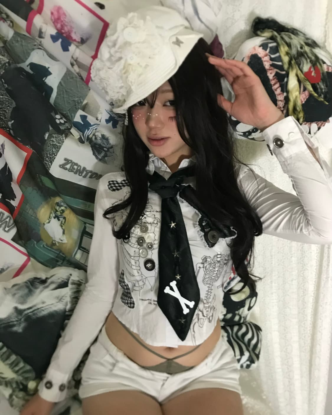 Antique pearl Cat-Ear bucket hat 상품이미지6