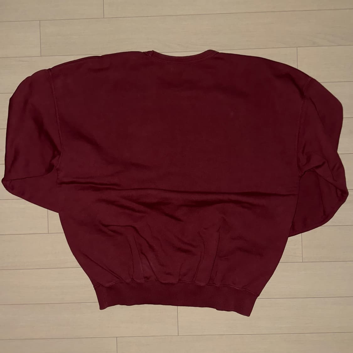 퍼스텝 헤비웨이트 맨투맨 버건디 L 상품이미지2