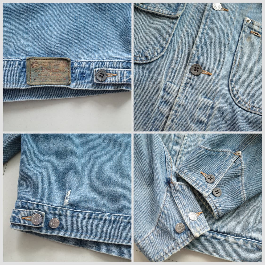 90s 폴로 랄프로렌 MADE IN USA 데님 트러커 자켓 상품이미지6