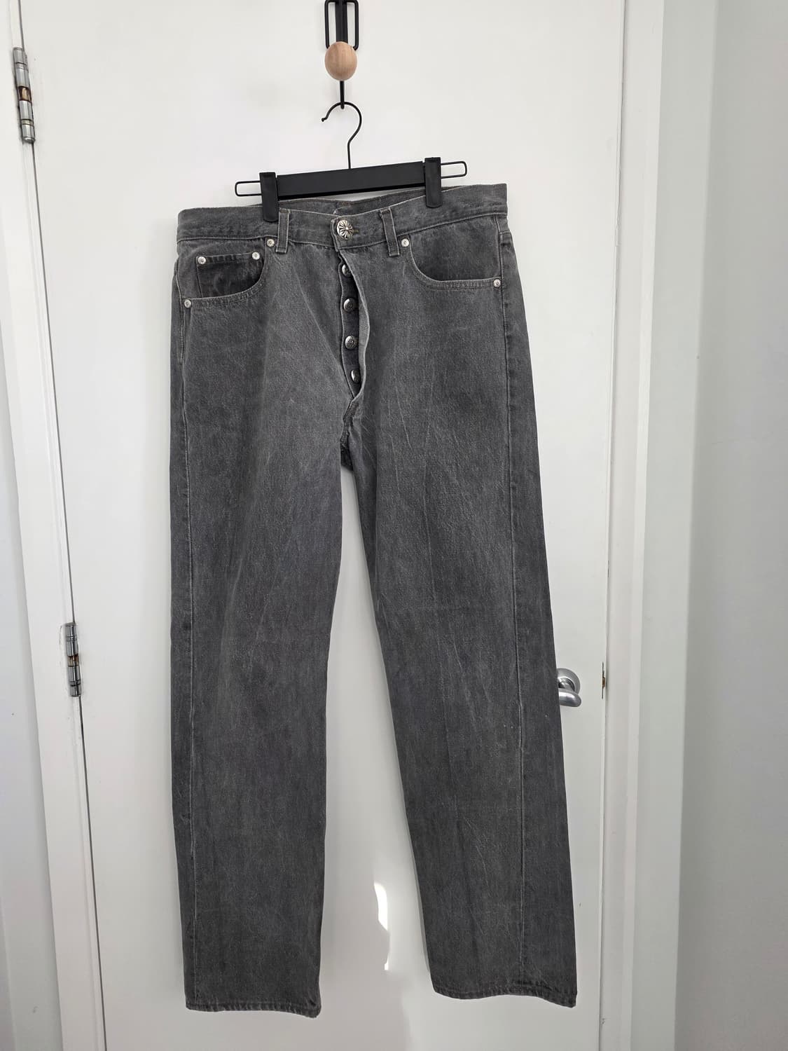 [34] 크롬하츠 리바이스 빈티지 501 플레인 블랙 워싱 데님 상품이미지1