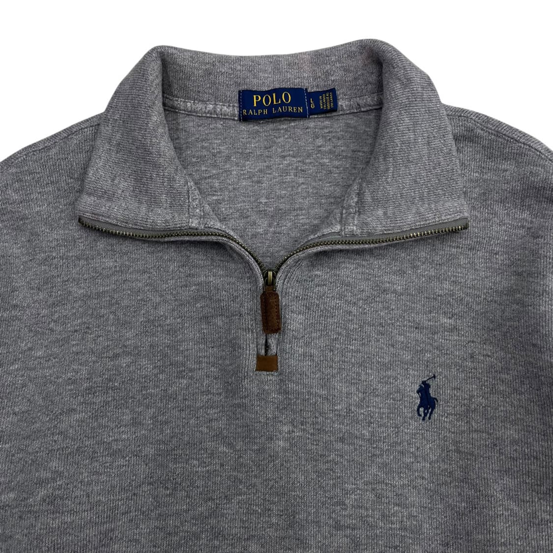 폴로 랄프로렌 네이비포니 그레이 반집업 L 상품이미지4