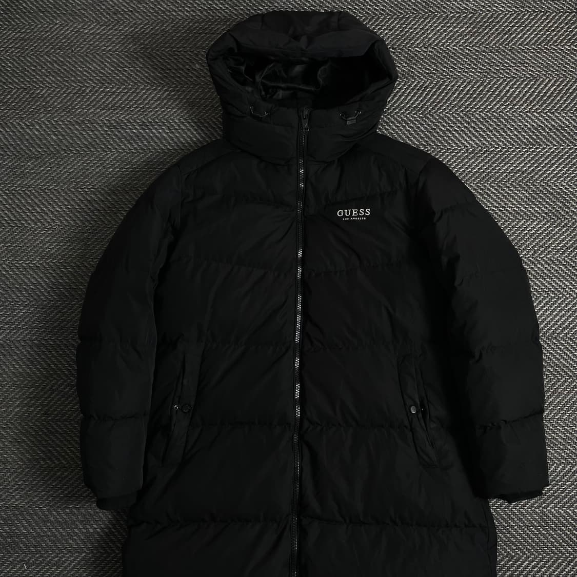 게스 덕다운 후드 롱패딩 블랙  y 3899 상품이미지2