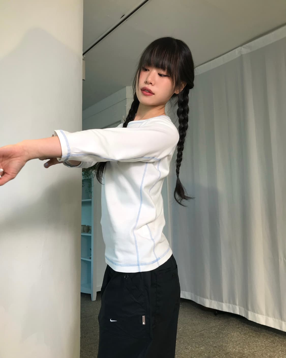 Kaepa 베이비블루 스티치 탑 상품이미지2